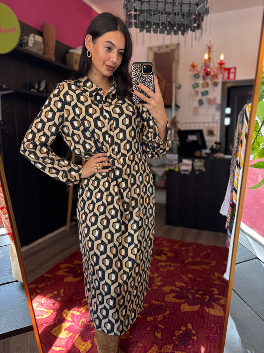 186-149 Smashed Lemon jurk maat M