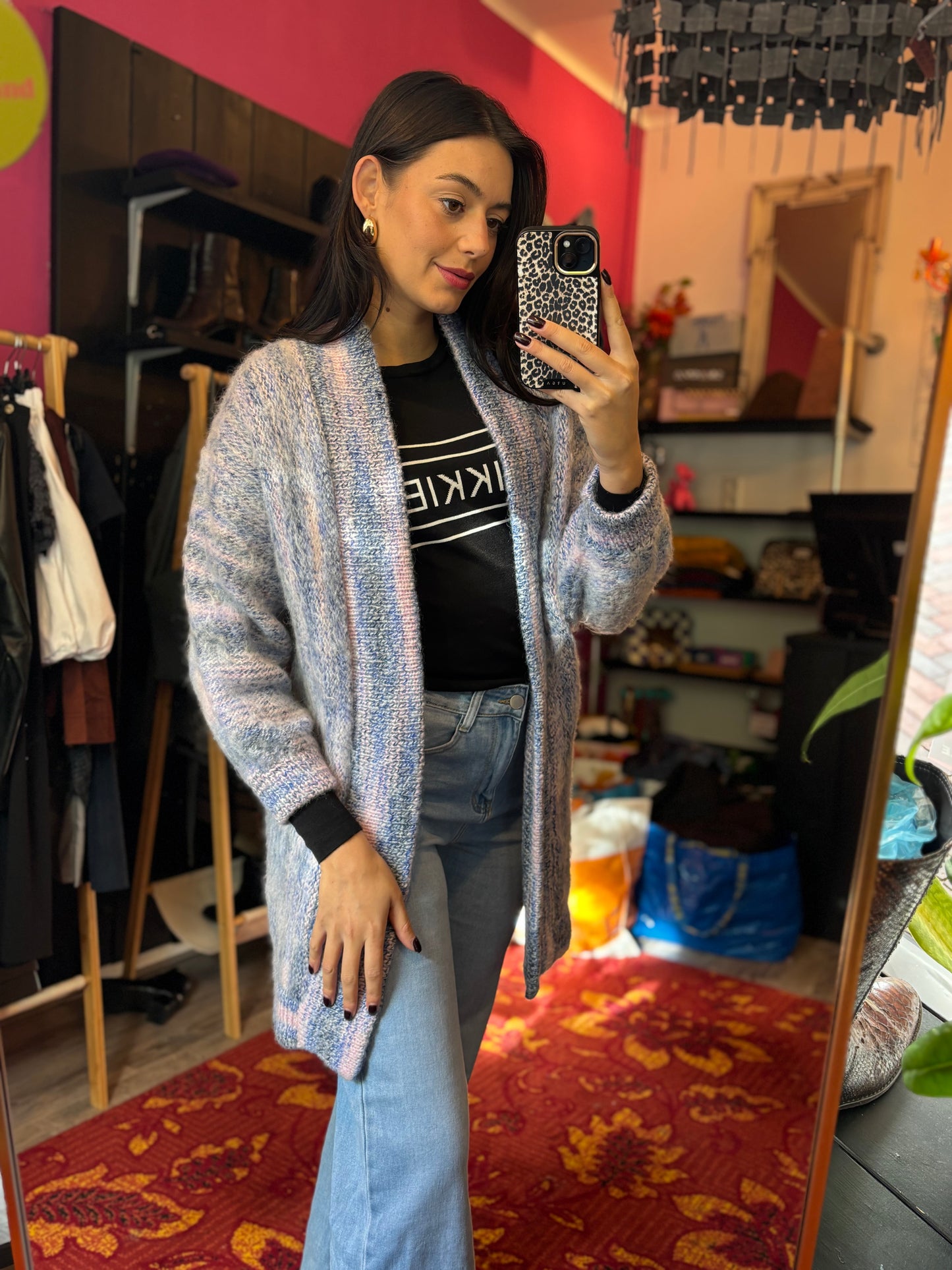 411-144 Gekleurd vest one size