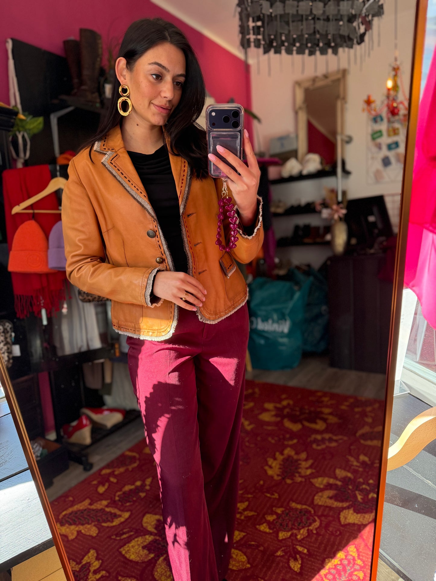 406-16 Company&Co leren jasje maat 38/40