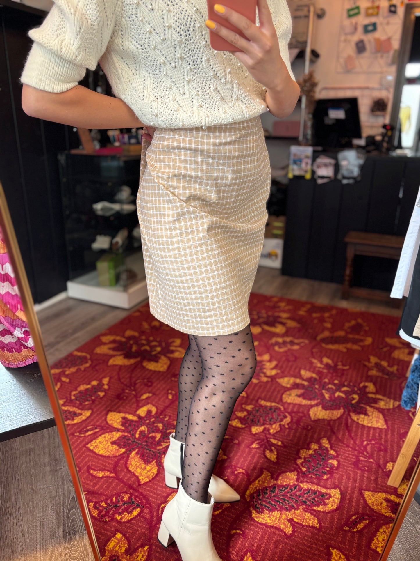 453-2 Stroke rok geruit maat 44