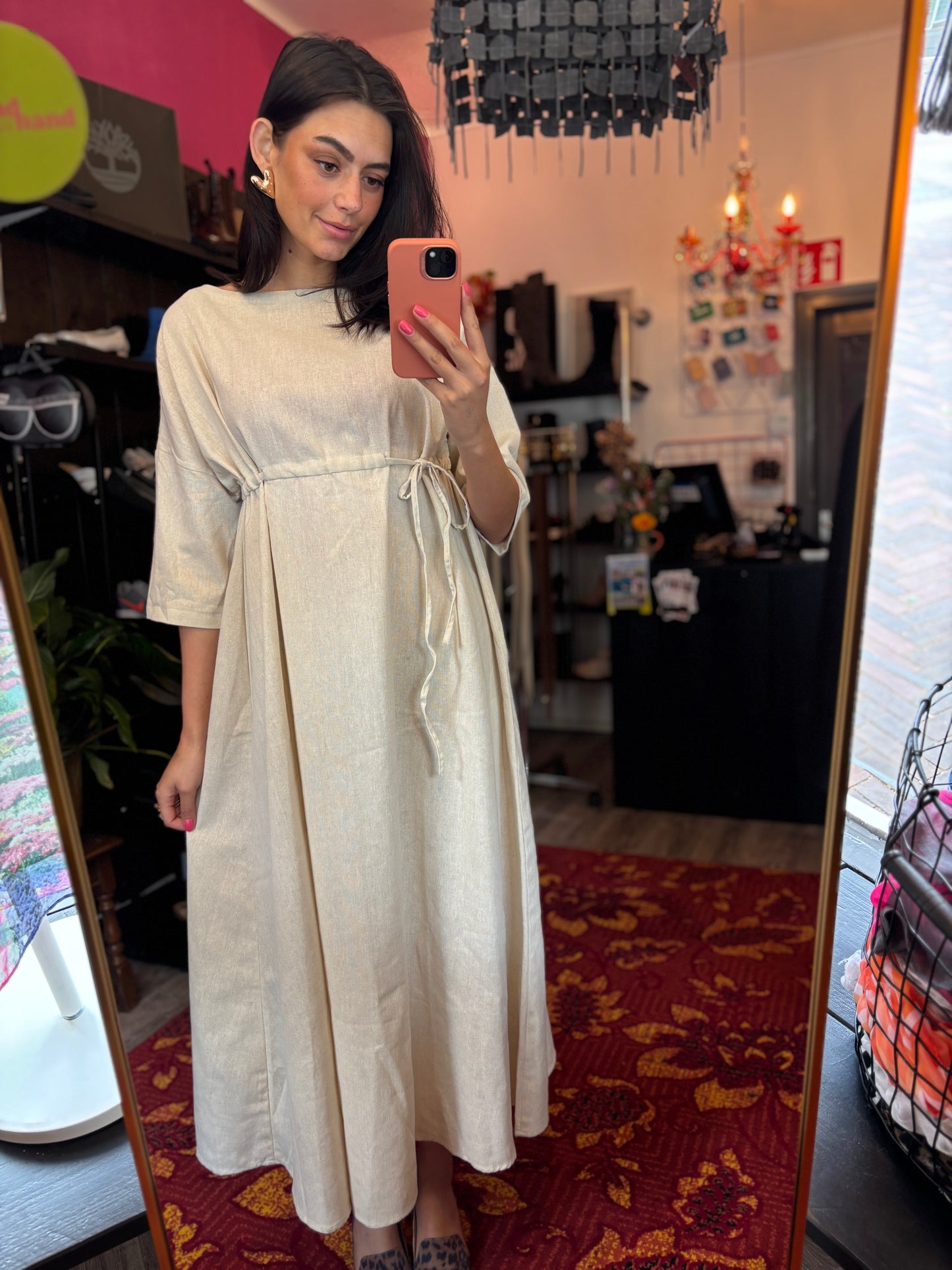 83-223 Hamilton jurk katoen linnen maat 38/40