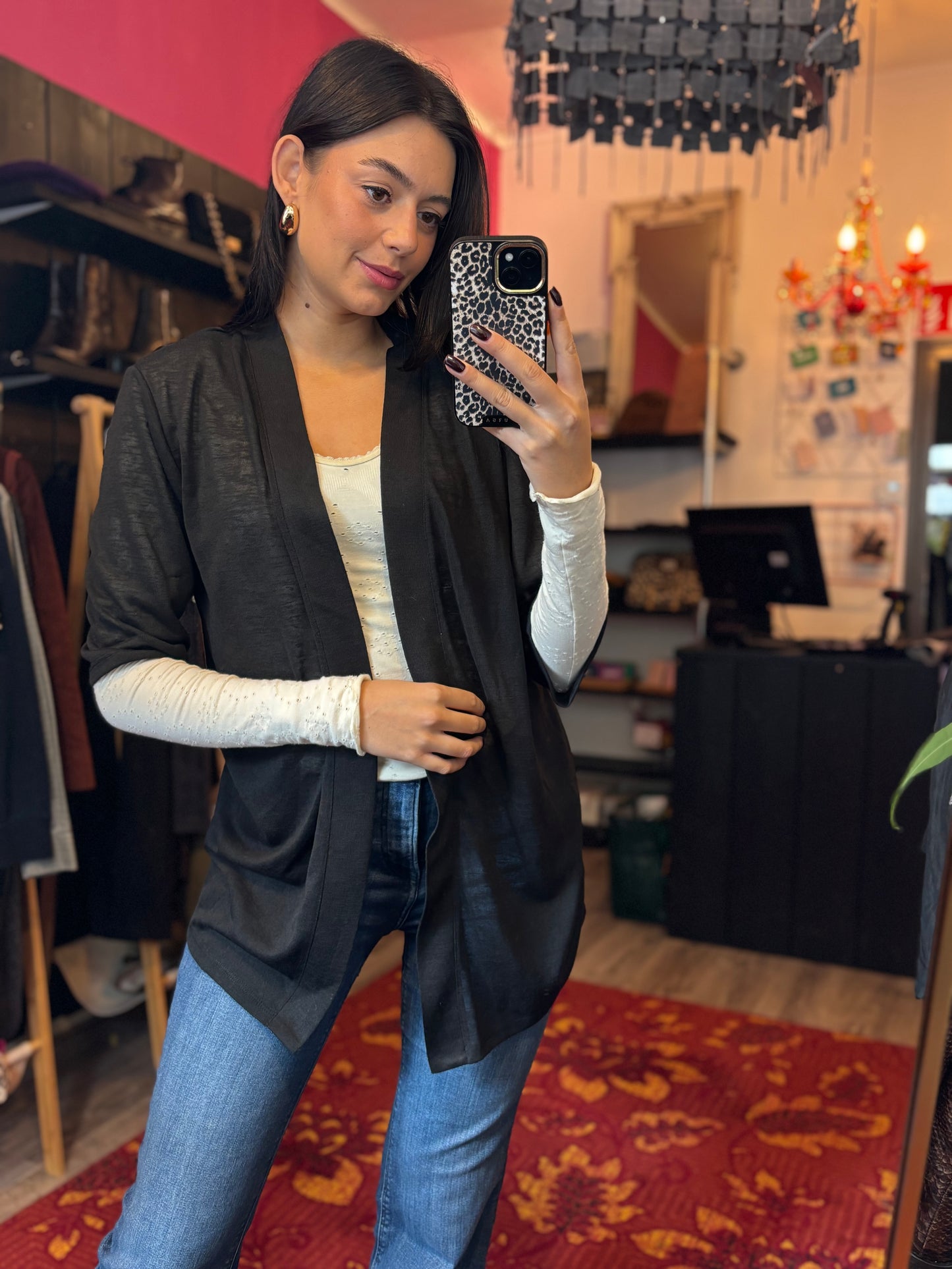 260-137 MS Mode vestje zwart maat M