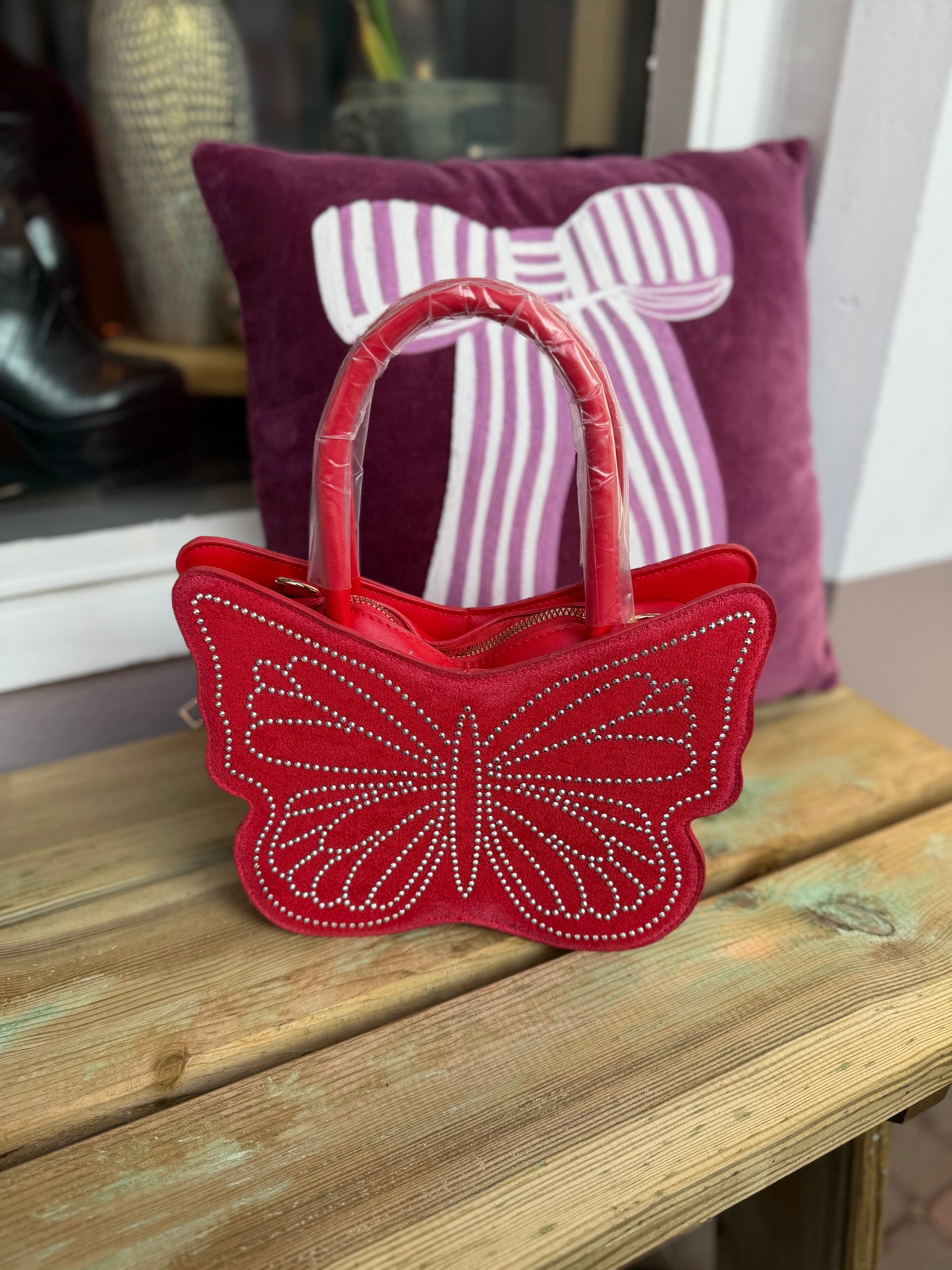 449-9 Rood vlinder tasje