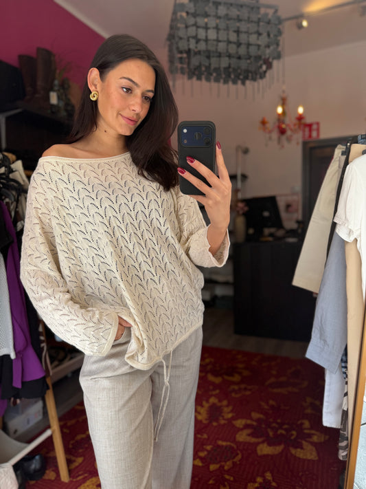 269-238 Glitter trui gehaakt maat 44