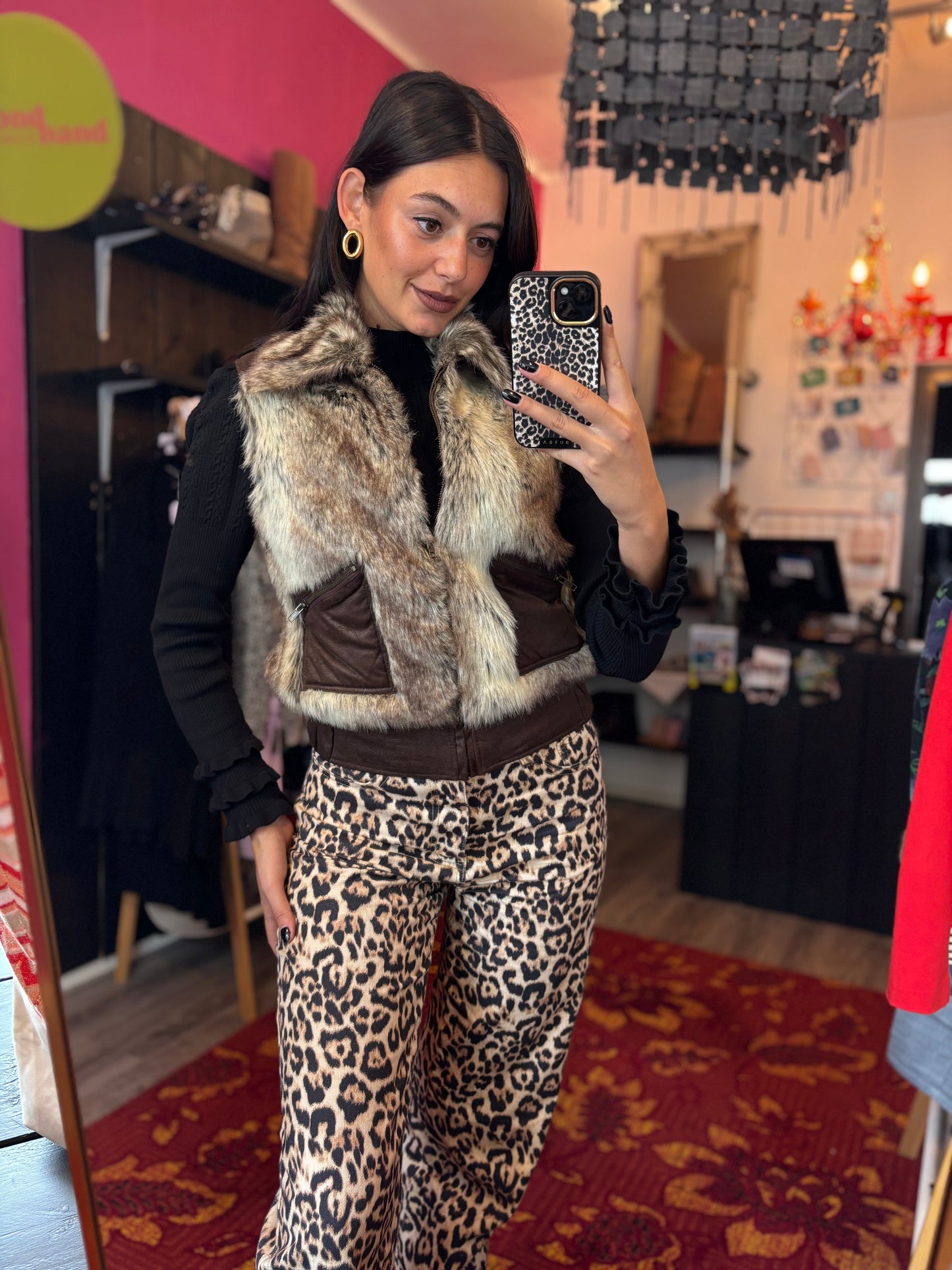 411-134 Miss Posh gilet faux fur maat XS/S