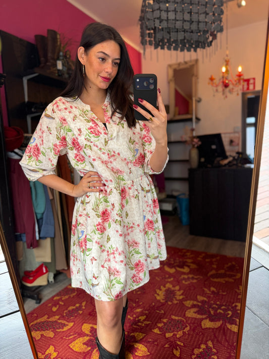 411-195 Yumi jurk bloemen maat 42