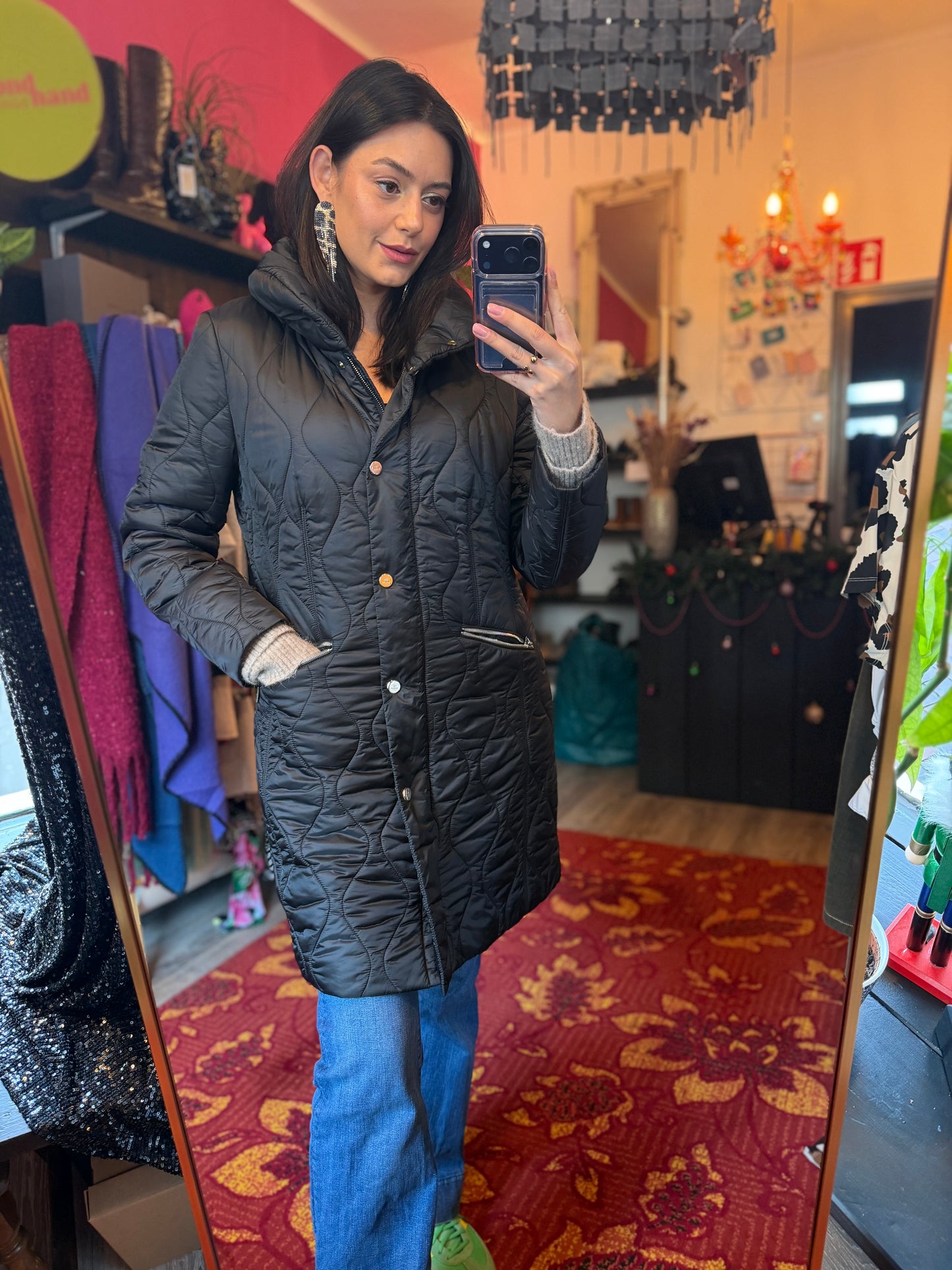 411-186 Basler puffy jas zwart