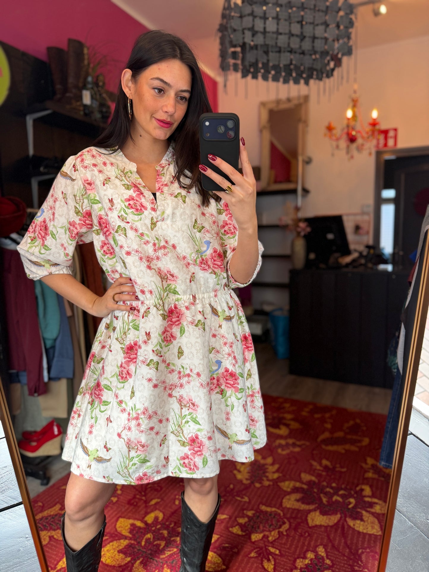 411-195 Yumi jurk bloemen maat 42