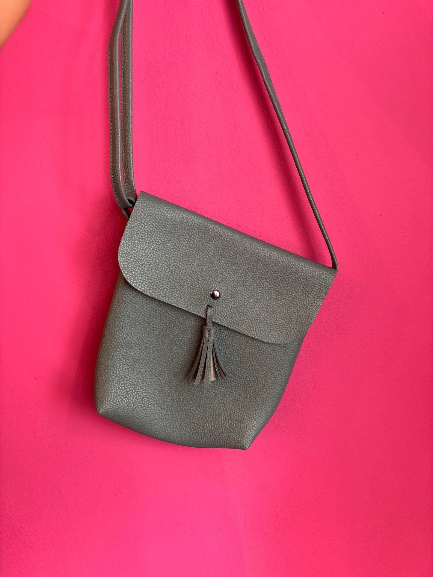 228-67 leren blauwe tas