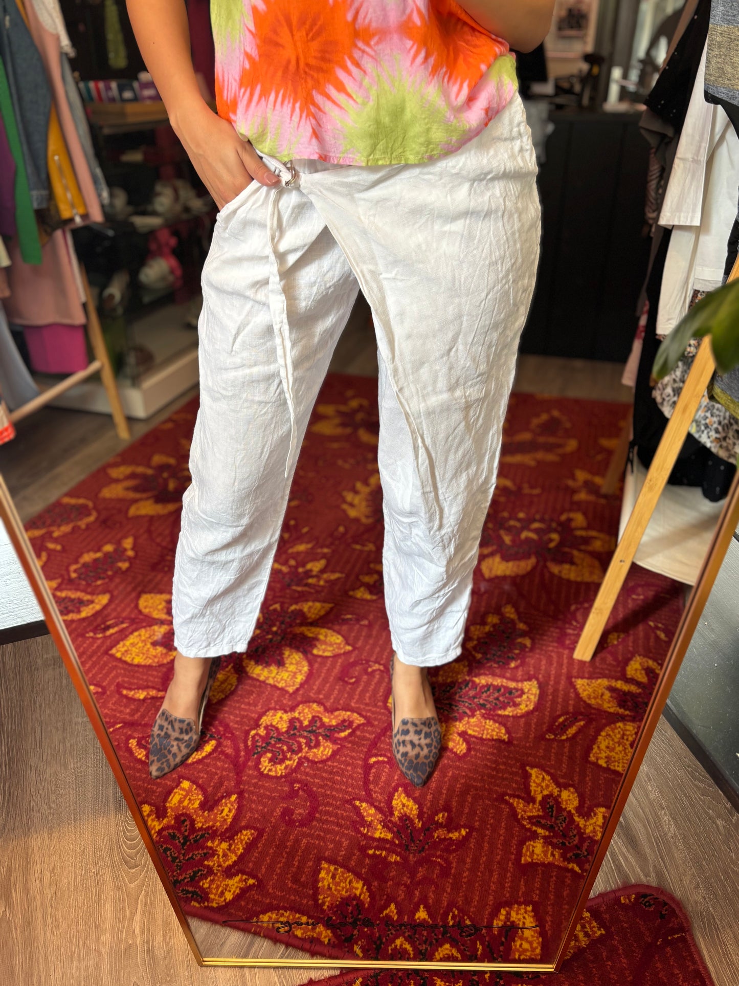 331-11 Xuna linnen broek maat S