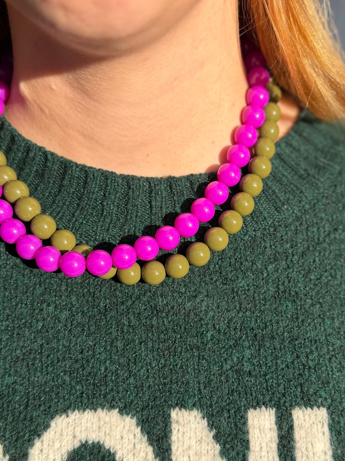 kralen ketting paars