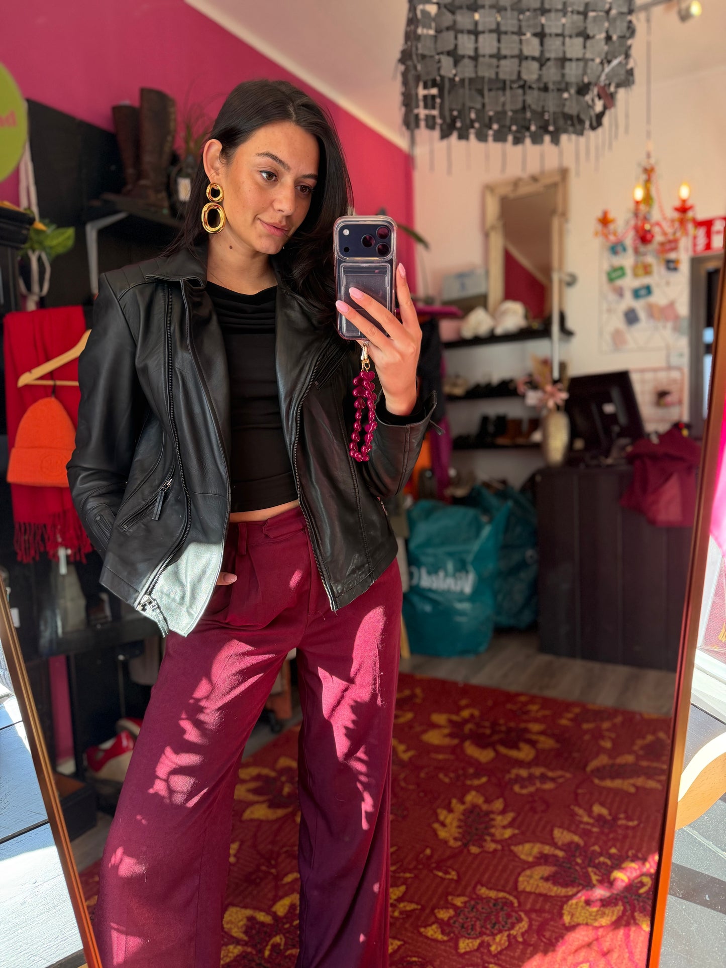 413-18 Dekkers leren jas maat 42