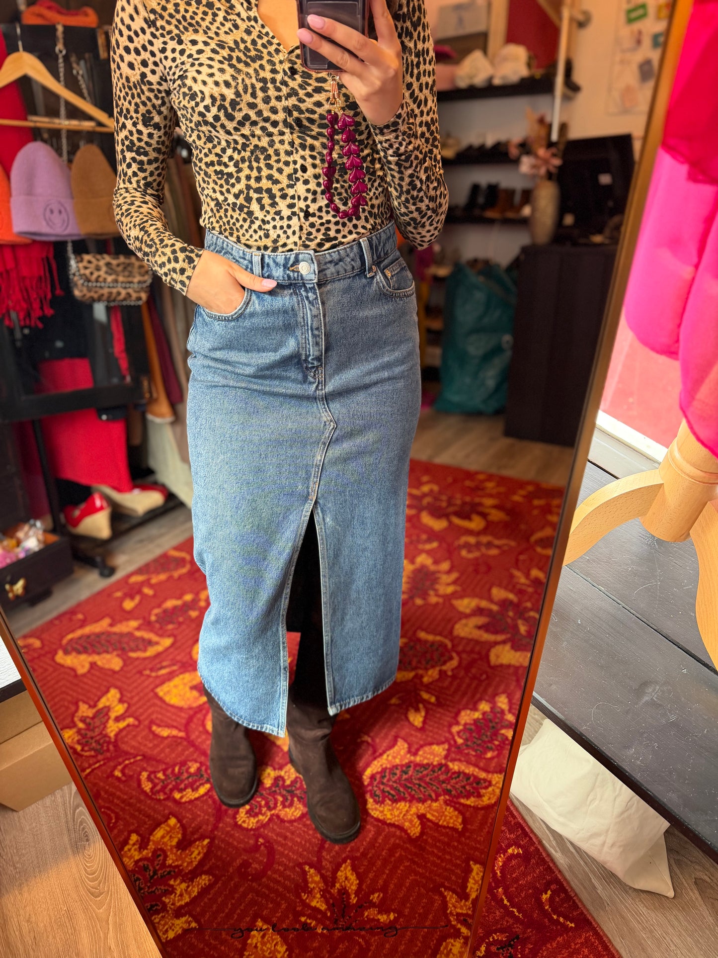 480-10 H&M spijkerrok maat 38