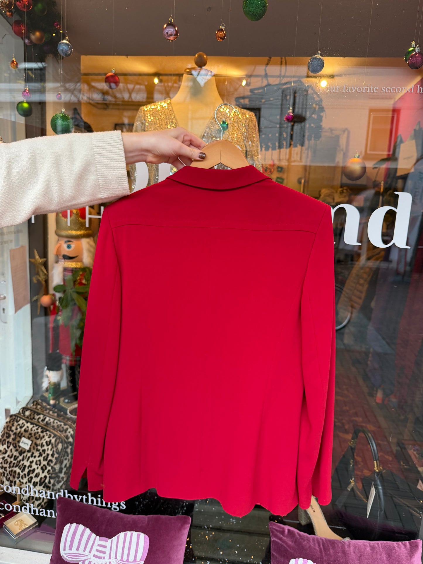 254-70 MaxMara blazer rood maat 44