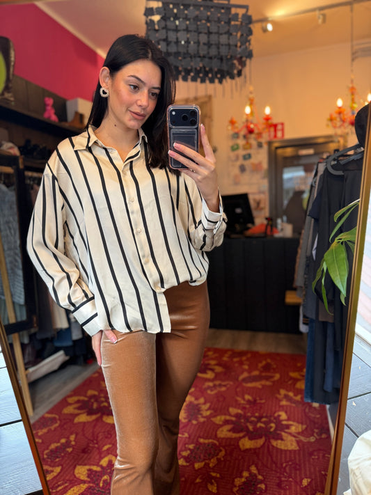 270-55 H&M blouse gestreept maat L