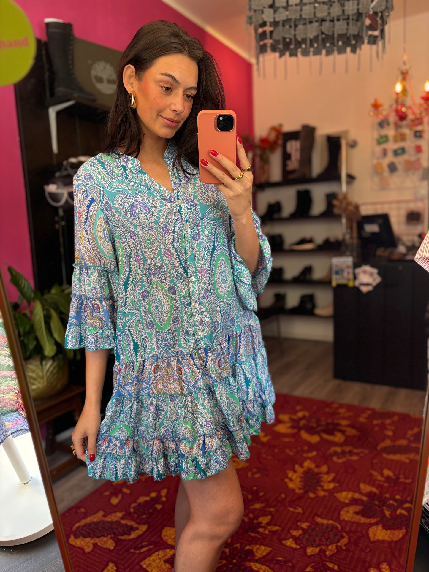 291-94 Jurk print maat S/M/L