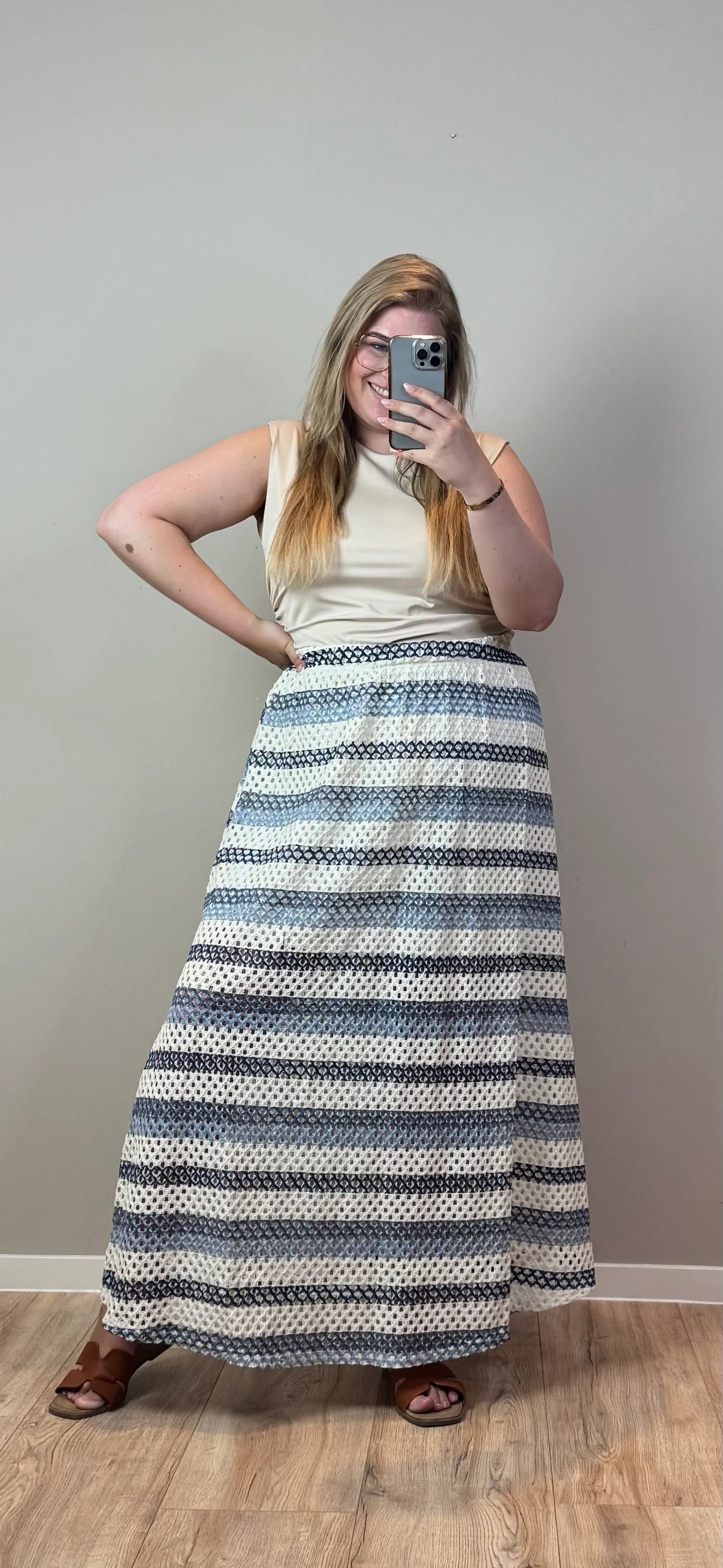 459-14 ByNaoom monaco lange rok 42 t/m 50