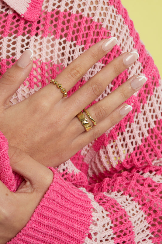 Layered heart statement ring