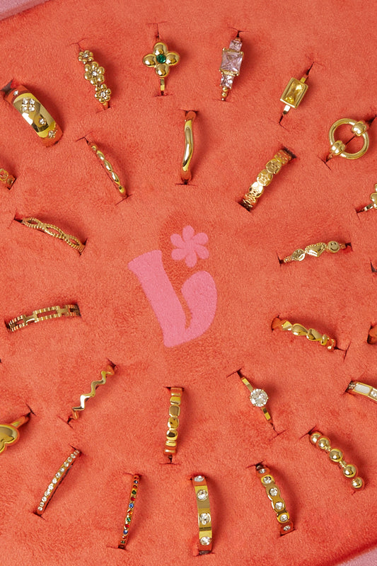 lilli june Stainless Steel Rings Display Set