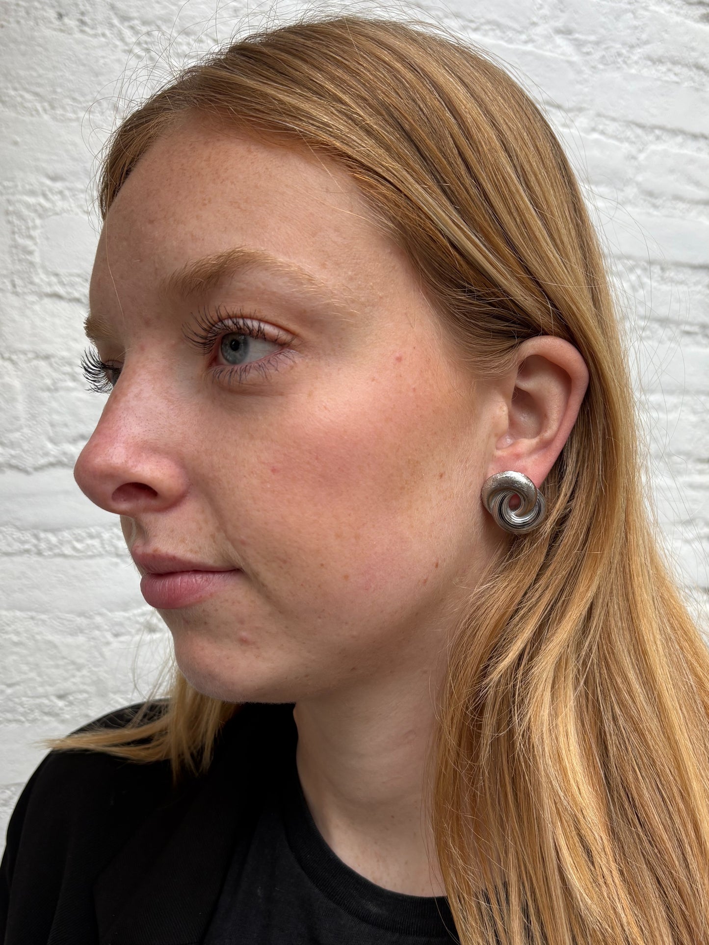 Oorbellen twist zilver