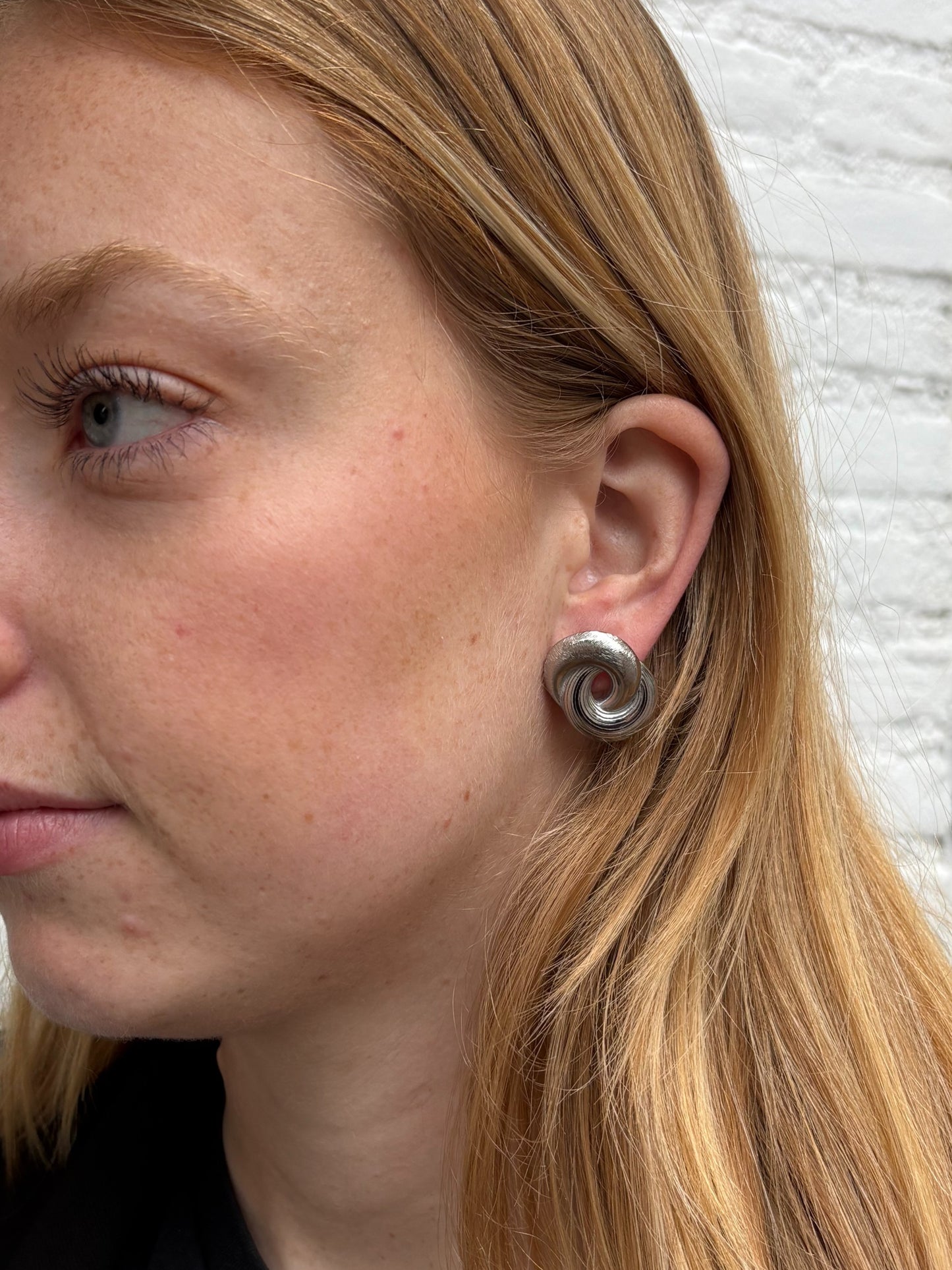 Oorbellen twist zilver